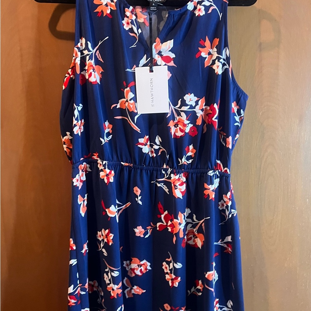 41 Hawthorn Navy Floral Midi Dress